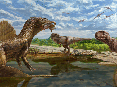 Spinosaurus & Abelisaurier / © Andrew McAfee