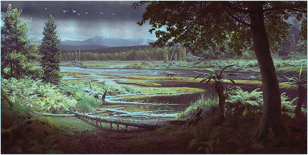 Australien während der Kreidezeit (Aptium). Illustration: Robert Nicholls